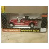 1:30 1926 Seagrave Fire Truck Bank - John Deere