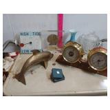 Home Decor- Barometer, Dolphin, Glassware