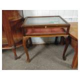 Small Wooden Display Case Table