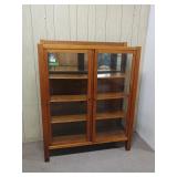 Upright Wooden Display Case W/ Keys