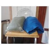 Glass Serving Tray And Blankets