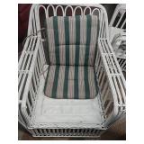 Large White Wicker Outdoor Chair 30"x32.5"x32"
