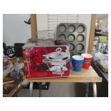 Kitchen Items- Food Warmer, Mugs, Muffin Pan.