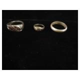 Set Of 3 Rings ( All Marked 925)