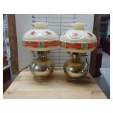 Set Of 2 Budweiser Plastic Lamps Both Work