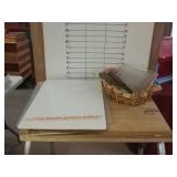 Cutting Boards, Knives, & Basket