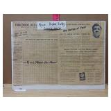 Rare Babe Ruth Score Card