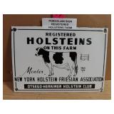 Porcelain Sign Holsteins Farm