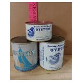Three Oyster Cans