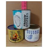 Three Oyster Cans