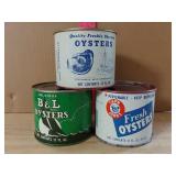 Three Oyster Cans