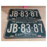 Pair Of Maryland Tags
