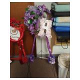 Purple Flower N Butterfly Wreath Funeral