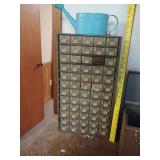 Metal Storage W/ Drawers Has Misc Screws Bolts