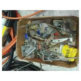 Box Of Misc Bolts, Nails, Staples, Chain, Washers