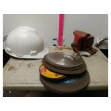 Hard Hat, Vise, Saw Blades Grinder Pads