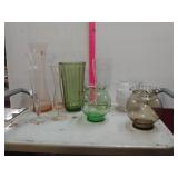 Glass Vases, Cut Glass Dishes