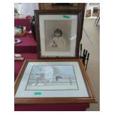 Framed Kids Farm Print And Framed Black And White