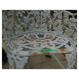 White Metal Outdoor Chair
