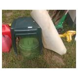 Plastic Side Tables, Plastic Baskets, Roll Of