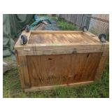Large Wooden Crate On Wheels