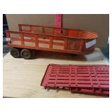Vintage Tin Toy Truck Trailer