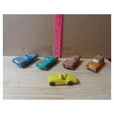 4 Plastic Toy Cars