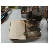 Vintage Ice Cream Maker, Lamp, Coke Calendar