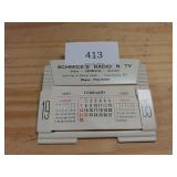 Schmicks Radio & Tv Calendar 1965