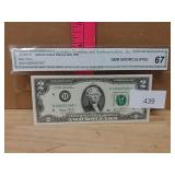 Certified Uncirculated 2$ Bill