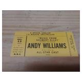 Andy Williams All Star Cast Card