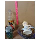 Marbles, Glass Bottle, Bowls And Glass Girl