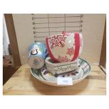 Christmas Plate & Bowls