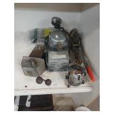 Boat Items- Throttle, Hand Crank Winch, Pump