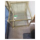 Glass & And Gold Colored Nightstand