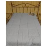 Gold Color Adjustable Bed Frame With Mattress And