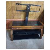 Wood And Glass TV Stand