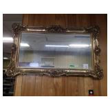 Large Wall Mirror With Gold Colored Frame