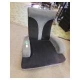 Black and Gray upholstered gaming chair