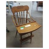 Antique caned Bottom Childs High Chair