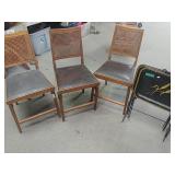 Foldable Chairs(3) & Folding Trays With Stand
