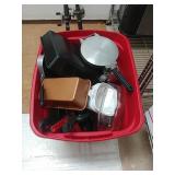 Tub Of Kitchen Items