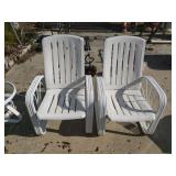 2 Outdoor Patio Vinyl Chairs