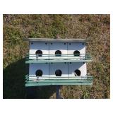 Metal Martin Birdhouse With 10