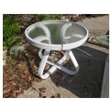 Small Outdoor Patio Glass Top Table