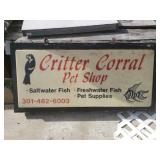 Critter Corral Pet Shop Sign Double Sided