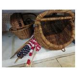 Wicker Baskets And Flags