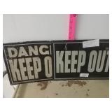 Vintage Danger And Keep Out Sign