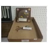 Vintage Thermometer, Antique Snuff Scissors