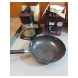 Coffee Pots(2) & Wok